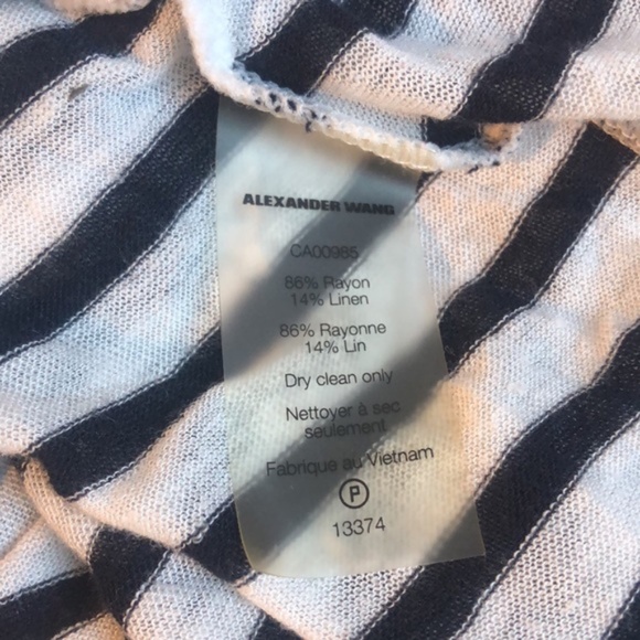 T by Alexander Wang White and Black Stripe Tank - Picture 6 of 6